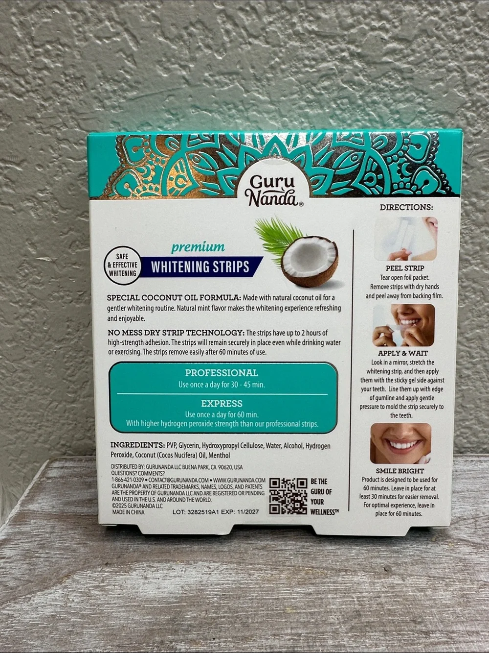 $4 🌙 Guru Nanda Premium Whitening‎ Strips with Coconut Oil